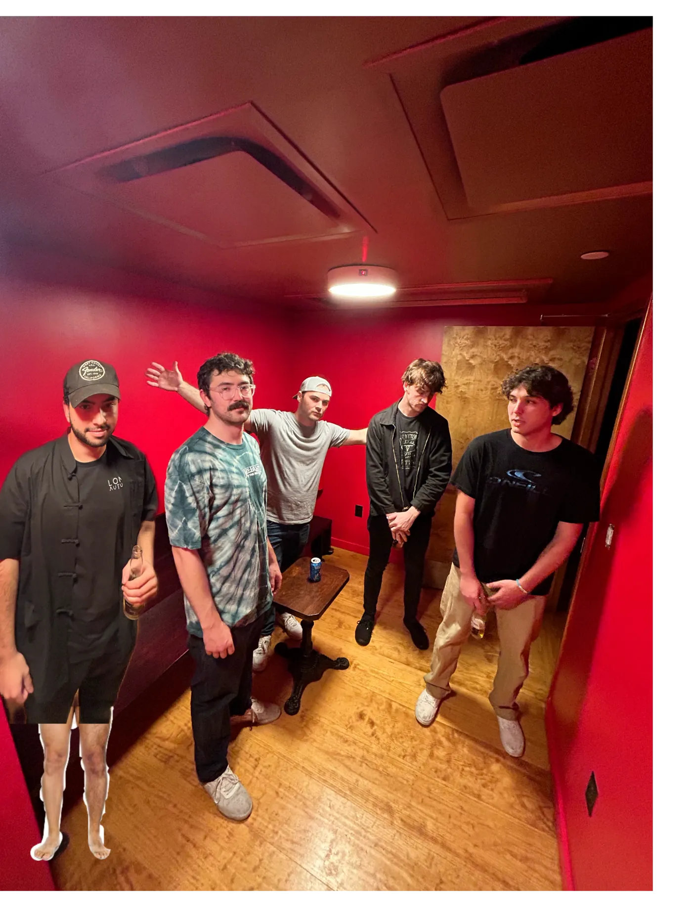 The preshow red greenroom - Rockwood Music Hall Boston, MA